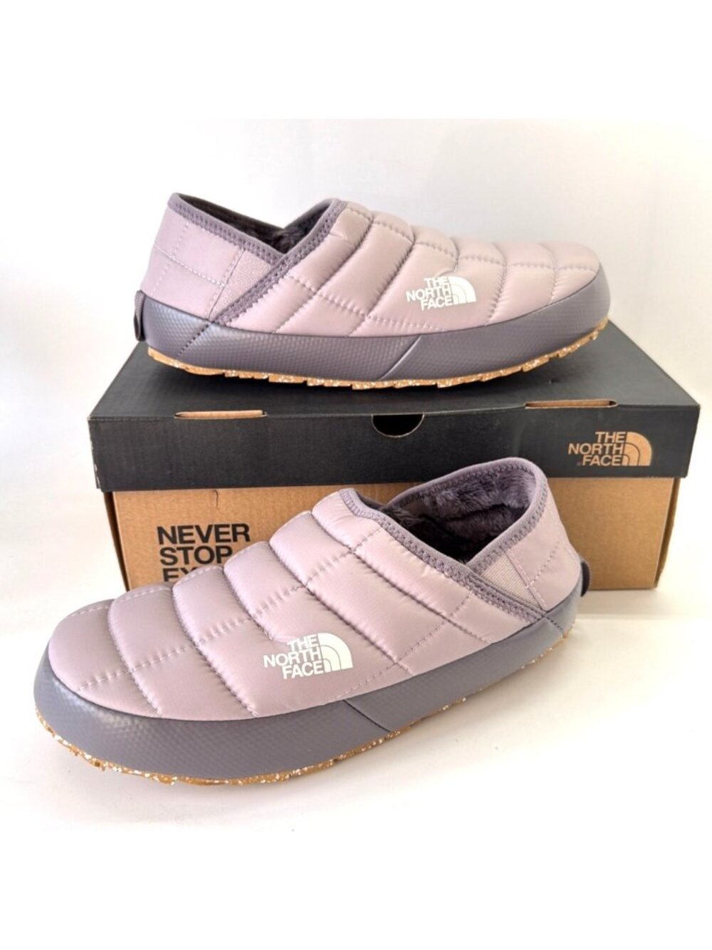 The North Face Thermoball Traction V Mule Moonstone Lunar Slippers Women Sz 11
